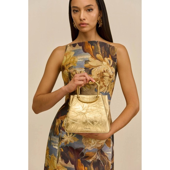 NWT Cult Gaia MAXINE BAG in Gold $498 - Picture 2 of 6